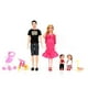 thumbnail image 1 of Family Dolls Set of Dad Pregnant Mom Girl Boy Children Role Play House Toy Gift(BlackRose Red ), 1 of 4