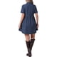 thumbnail image 3 of INSPIRE CHIC Vestido Mini de Mezclilla con Cuello y Botones de Manga Corta para Mujeres L Azul Profundo, 3 of 6
