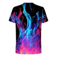 thumbnail image 5 of ALLLIST Going Out Tops for Men Crew Neck Short Sleeve Flame Printed Pullover T-Shirts Casual Mens Shirts, 5 of 5
