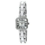 Peugeot Women's Acrylic Link Crystal Accented Watch - Silver & White