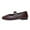 Brown, variant on Women Faux Leather Flats for Daily Comfortable Square Toe Slip On Shoes Soft Work Flats Plaid Mary Jane Flats Loafers Footwear