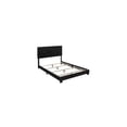 thumbnail image 4 of Upholstered Bed - Black Faux Leather Headboard - Wood & Plywood Frame - Easy Assembly - Twin Size, 4 of 7