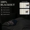 thumbnail image 5 of 100% Blackout Curtains 2 Panels Set, 52" Back Tab/Rod Pocket with Machine Washable Linen Textured Blackout Drape for Bedroom, Curtains,Cream, 5 of 6