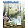 thumbnail image 3 of Comfyhome 22'' Portable Evaporative Air Conditioner Cooler Fan Anion Humidify W/Remote Control, 300 Sq. ft., Personal Indoor Space Cooler, 3 of 10