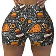 thumbnail image 2 of Daiia Fastfood 1 Pattern Women's Workout Shorts Biker Shorts - High Waisted Workout Spandex Tummy Control Gym Running Yoga Shorts-Large, 2 of 8