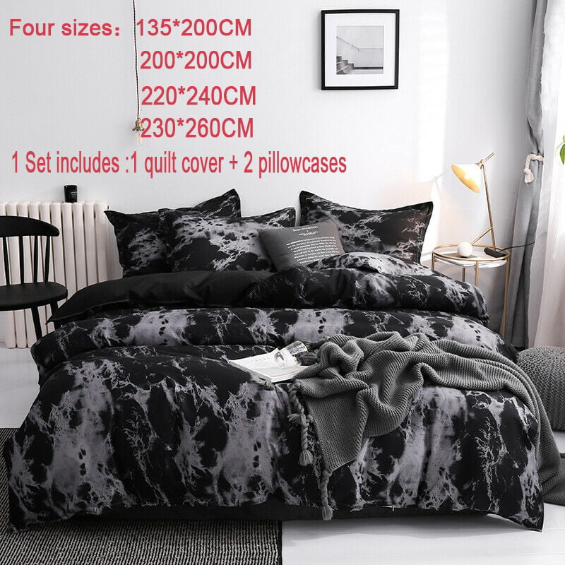 DUVET COVER BEDDING SET WITH 2 PILLOWCASES QUILT COVER SINGLE DOUBLE KING SIZE 