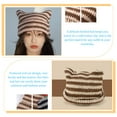 thumbnail image 3 of COMPUKAS Women's Trendy Coffee Beanie Hat 1-Pack Acrylic Fiber Warm Windproof Winter Cap, 3 of 8