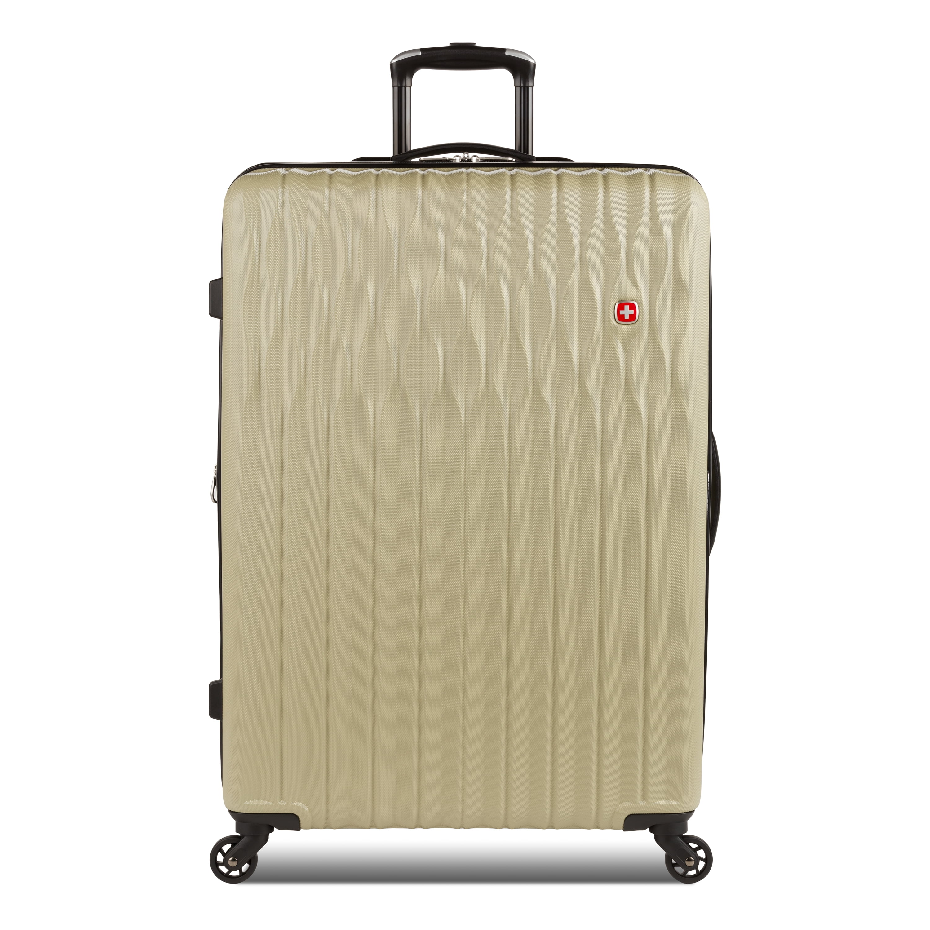 SWISSGEAR Wave Hardside Expandable Large Checked Luggage with Spinner Wheels, Sand