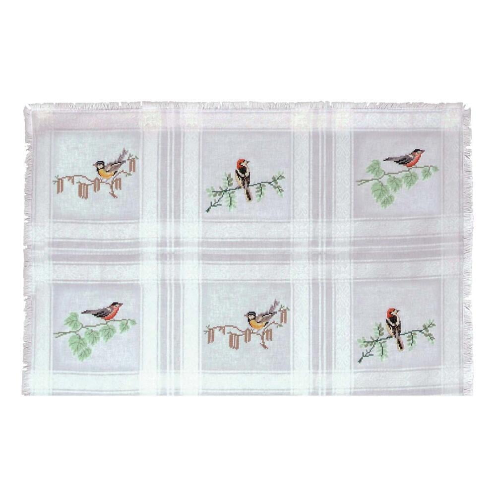 Zweigart Garden Birds Afghan Chart & Fabric Counted Cross-Stitch