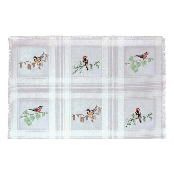 Zweigart Garden Birds Afghan Chart & Fabric Counted CrossStitch