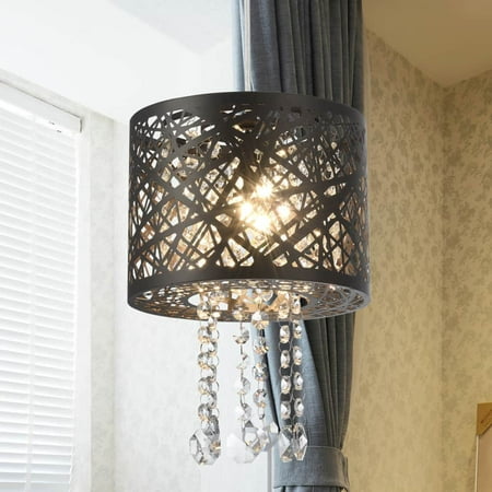 Natural Bronze Antique Flat - Limal 1-Light 8-Inch Antique Bronze Mini Drum Pendant