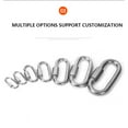 thumbnail image 1 of Keychain Stainless Steel D Shaped Tree Rigging Outdoor Buckle Fast Release Screw Locking Carabiner Camping Traveling Chain Connector M8, 1 of 9