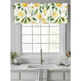 thumbnail image 4 of Country Lemon Valances for Windows, Rod Pocket Kitchen Valance Curtains - Soft & Washable Small Window Treatment for Living Room,&nbsp;Bathroom, Yellow Green , 42x12 Inch, 1 Panel, 4 of 9