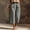 Gray, variant on Women's Linen-Blend Wide Leg Pants, Cargo Style, Loose Breathable Trousers for Summer Outdoor Navy S