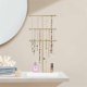 thumbnail image 2 of Rose Gold 3-Layer T-Shaped Jewelry Rack Removable Solid Wood Base Ring Storage Box Earring Necklaces Rings Jewelry Box, 2 of 5