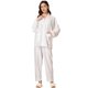 thumbnail image 1 of Gibobby Pijama estampada para mujer Conjunto de ropa casual transpirable y absorbente de manga larga de color sólido para mujer(Blanco,G), 1 of 5