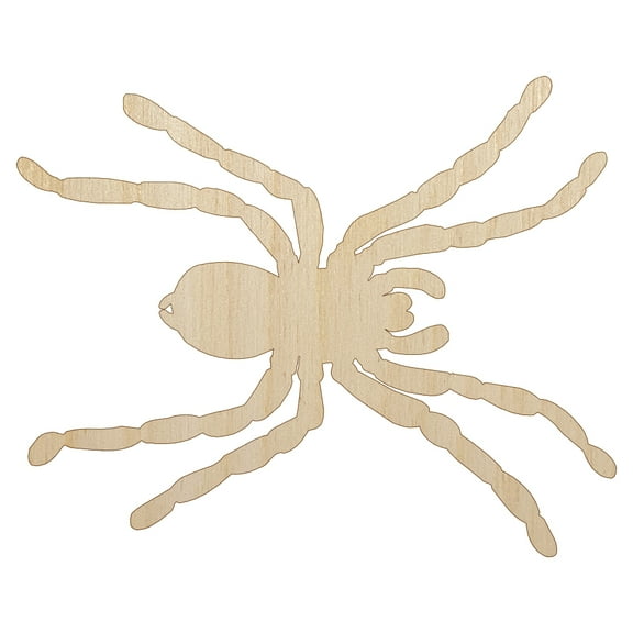 Spider Solid Wood Shape Unfinished Piece Cutout Craft DIY Projects - 6.25 Inch Size - 1/4 Inch Thick