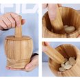 thumbnail image 3 of Large Bamboo Garlic Garlic Jar Household Kitchen Food Stuffing Machine with Lid, 3 of 10