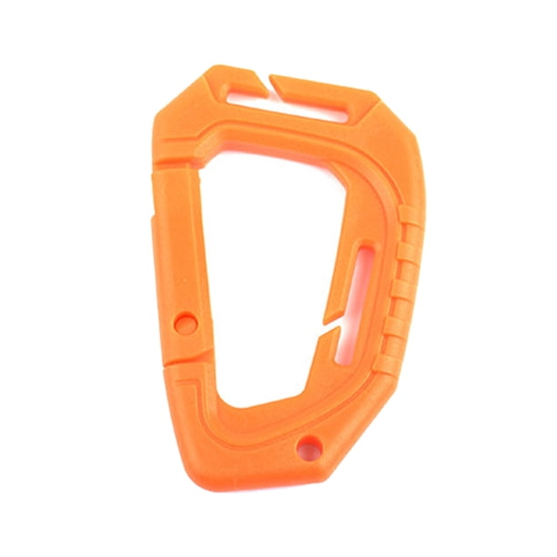 Yuarrent Mosquetones de plástico para exteriores Hebilla para acampar Gancho de clip Conector de llavero a presión de conexión rápida para escalada Escalada Naranja Yuarrent OD031924-04
