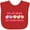 Red, variant on Inktastic Candy Hearts II Girls Baby Bib