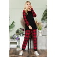 thumbnail image 3 of Celeste Design Women's Stretch Sweatpants S-3X Jogger Pants in Plaid and Animal Print, 3 of 5
