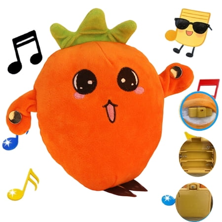 Interactive Musical Sensory Toy Soft Parent Child Musical Plush Toy with Sounds Baby Sensory Activity Learning Educational Kid Toy for Multiplayer Interaction Boy Girl Gift for 6 7 8 9 10 12,carrot