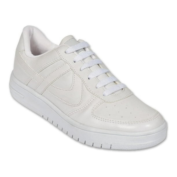 Calzado Dama Mujer Panam Tenis Clasico Tipo Piel Blanc Comod blanco 24