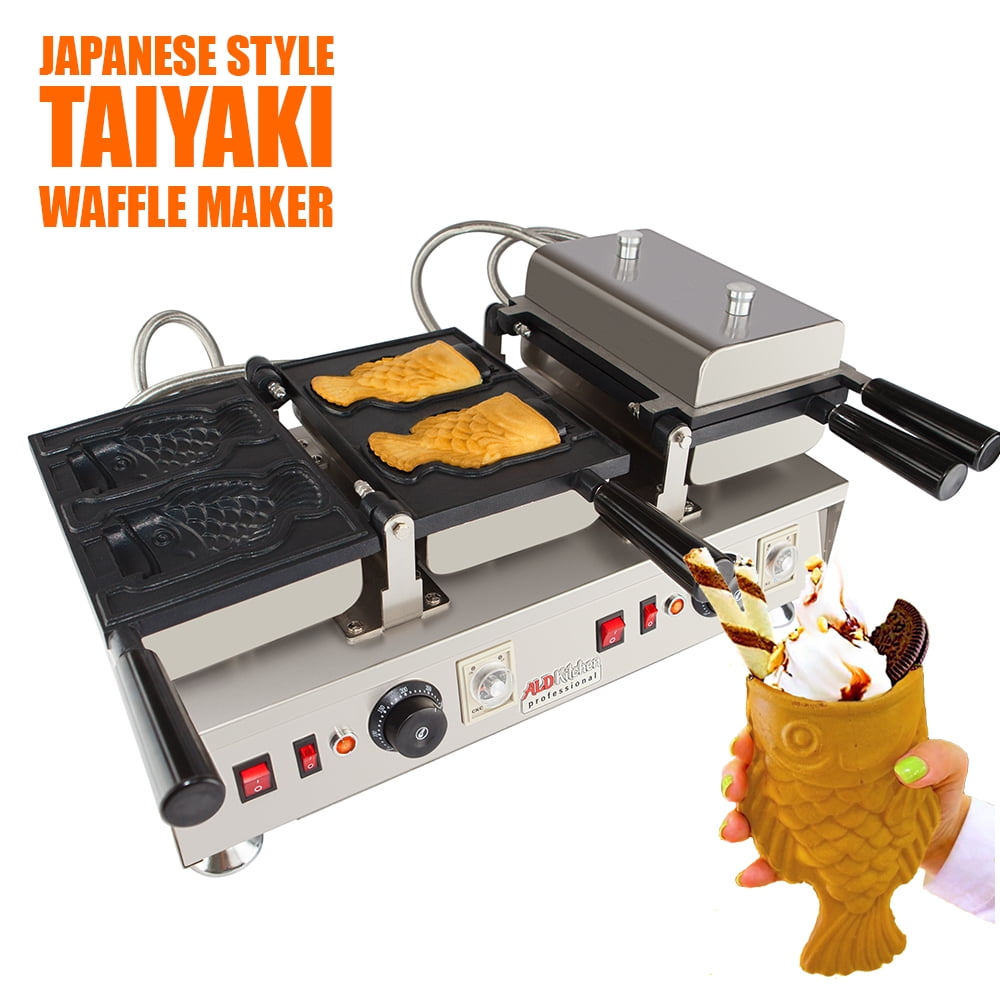 Taiyaki Fish Waffle Maker 110V ALDKitchen 4 pcs Commercial Use Jam or