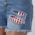 thumbnail image 6 of Charmgo Womens Shorts Clearance, Women's Ripped American Flag Printed Denim Shorts High Waisted Frayed Hem Casual Jeans Shorts Running Shorts for Women Shorts for Women Capri Pants for Women Blue, 6 of 9