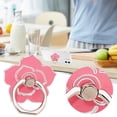 thumbnail image 2 of Universal Metal Finger Ring Phone Grip with 360- Rotation and Floral Design Kickstand Holder for Smartphones, 2 of 7