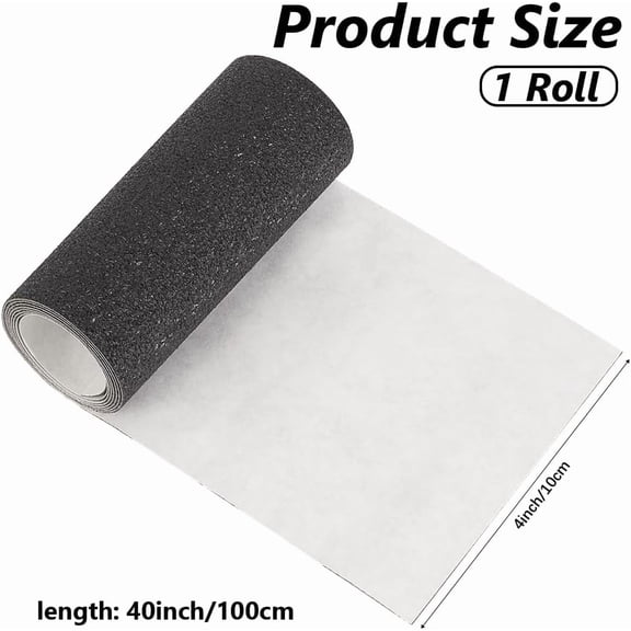 39.37 x 4 Inch Shoe Sole Protector Roll Shoe Sole Adhesive Tape Black Non Slip Self Adhesive Texture Lattice Bottom Shoe Cover Pads Stickers for High Heels Shoes Outdoors Protector