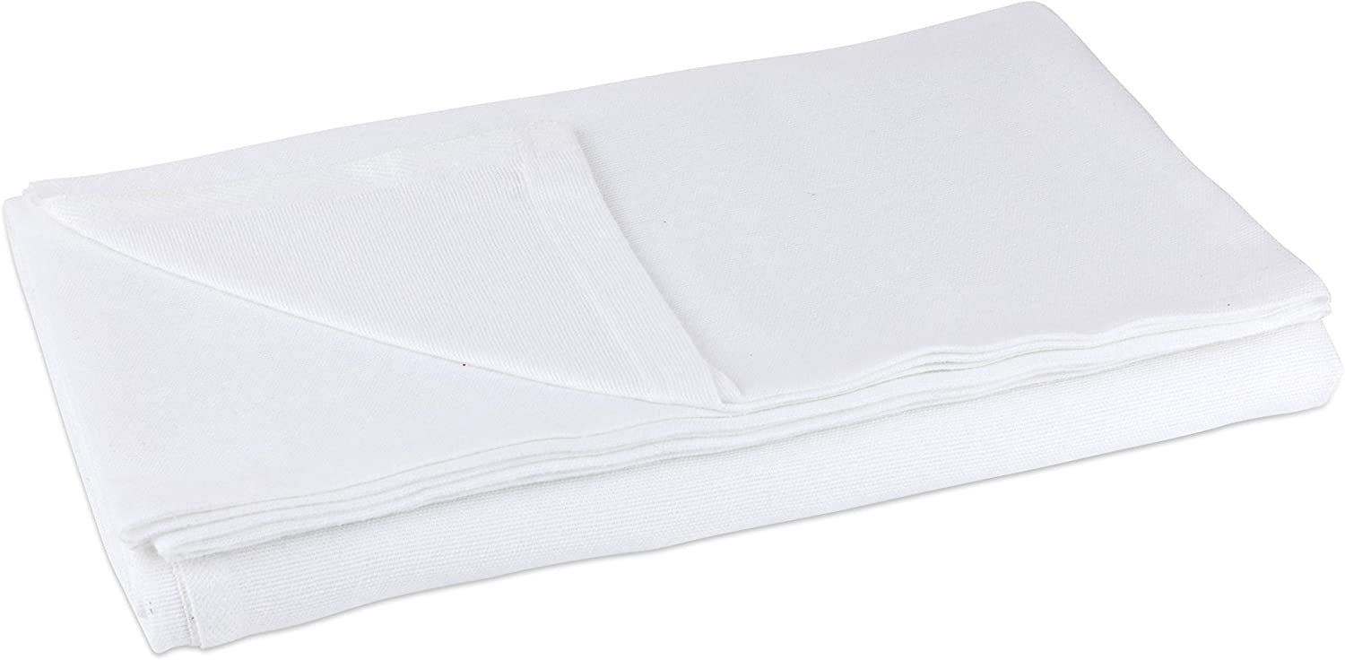 JMR 70 x 90 Hospital Blanket White Poly/Cotton Blend Bed Bath
