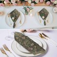 thumbnail image 3 of Sage Green Floral Cloth Napkins, Ethnic Tribe Abstract Art Flowers Washable and Reusable Dinner Napkins Set of 4, Table Napkin for Kitchen Party Birthday Wedding Hotel Housewarming 20"x20", 3 of 9