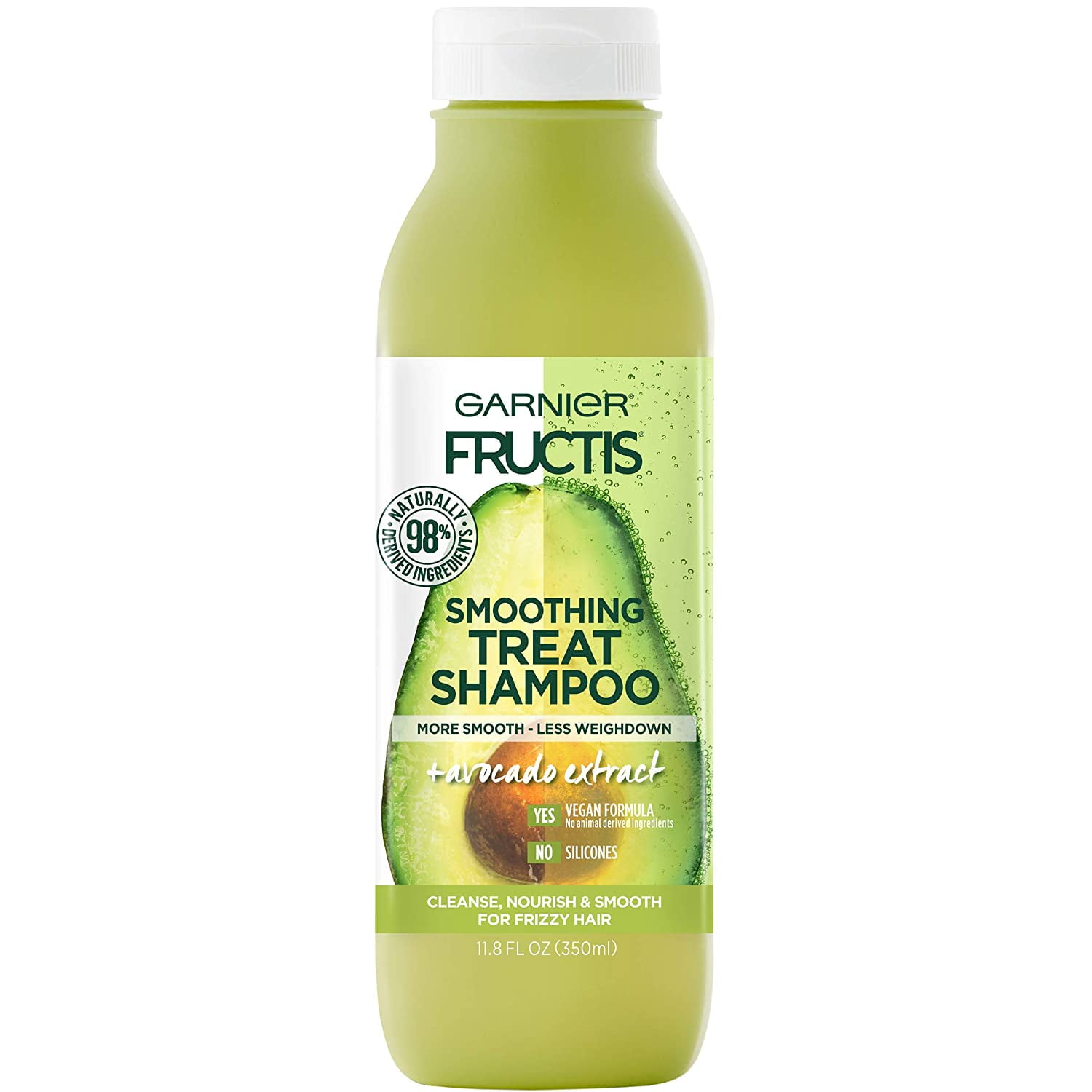 Garnier Fructis Nourish And Smoothing Treat Shampoo For Frizzy Hair, 98% Naturally Derived Ingredients, Avocado, Coconut, Fl Oz Garnier Fructis Nourish And Smoothing Treat Shampoo For Frizzy Hair, 98% Naturally Derived Ingredients, Avocado, Coconut, Fl Oz