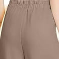 thumbnail image 4 of Brown Sweatpants Women Pants for Women EllaFlow Soft High Waist Pull On Wide Leg Pants Drape Pant for Senior Over 50 Fashion Clothing, 4 of 6