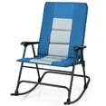 thumbnail image 1 of Patiojoy Foldable Rocking Chair Enlarged Rocker Chair with Cotton Clip Blue, 1 of 6