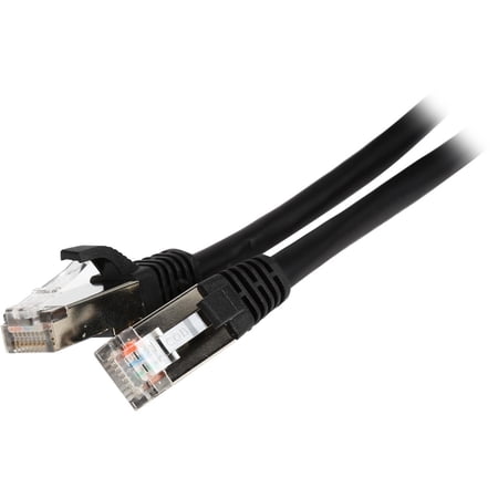 UPC: 0757120286929 | C2G 28692 Cat5e Cable – Snagless Shielded Ethernet Network Patch Cable  Black (7 Feet  2.13 Meters)