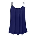 thumbnail image 4 of Usmixi Womens Tank Tops Plus Size Flowy Pleated Swing Spaghetti Strap Tops Cami Tunic Vest Summer Fashion Gradient Round Neck Sleeveless Shirts Blouse Navy XXXL, 4 of 4