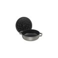 thumbnail image 2 of STAUB Braisières 3,7 L Fonte Ronde Sauté Pan Chistera, Gris Graphite, 2 of 7