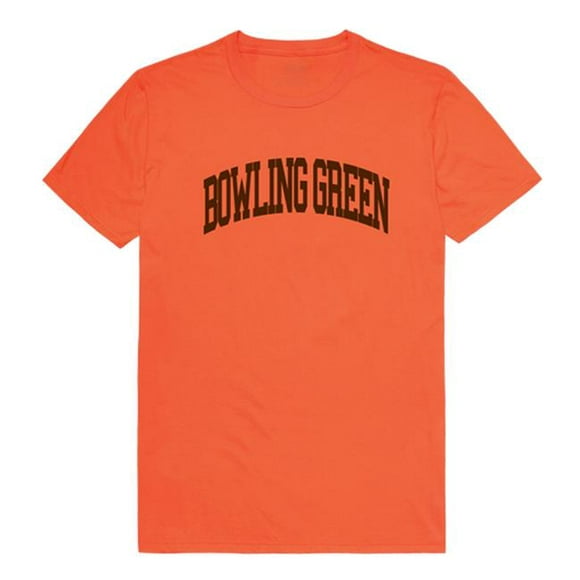 W Republic 537-269-ORN-01 Bowling Vert Université d'État Hommes Collège T-Shirt&44; Orange & Blanc - Petit