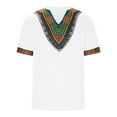 thumbnail image 4 of Mens Shirts Summer Clearance Men's Casual Ethnic Style Printed Short-sleeved T-shirt Bottom Shirt Top/shirt Blouses, 4 of 8