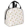 thumbnail image 2 of Honeii Gold Snowflake Stripes Print Lunch Bag Women, Lunch Box Lunch Bag for Women Adult Men, Small Leakproof Cute Lunch Tote Large Capacity Reusable, 2 of 8