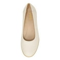 thumbnail image 3 of YDN Women Retro Closed Round Toe Ballet Flats Slip On Platform Wedge Low Heels Comfortable Daily Dress Walking Shoes Size 5.5 Ivory, 3 of 4