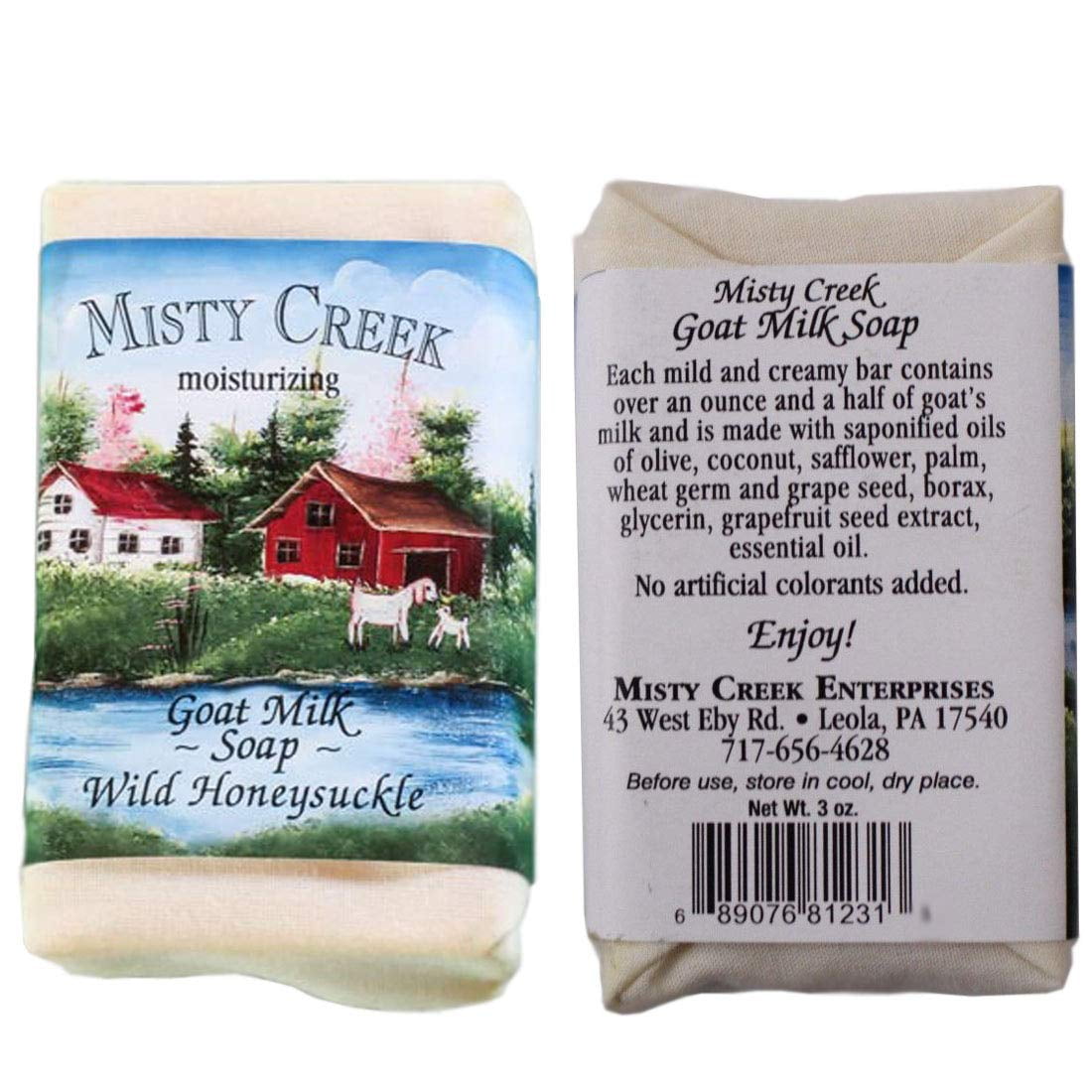 Wild Honeysuckle Organic 3oz Goat Milk Soap by Misty Creek from Amish Farmstead