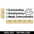 thumbnail image 2 of Outstanding Satisfactory Needs Improvement Teacher Student School Self-Inking Rubber Stamp Ink Stamper - Yellow Ink - Large 2-3/4 Inch, 2 of 7