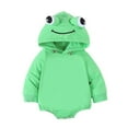 thumbnail image 3 of Likimi Baby Boys Jumpsuits Long Sleeve Solid Color Hooded Onesie Fashion Comfortable Soft Spring Fall Homewear Size 0-3 Months Green, 3 of 9