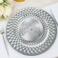 thumbnail image 4 of BalsaCircle 6 Round Silver 13" Plastic Charger Plates  Sparkling Diamond Design Party Events Decorations Supplies, 4 of 8