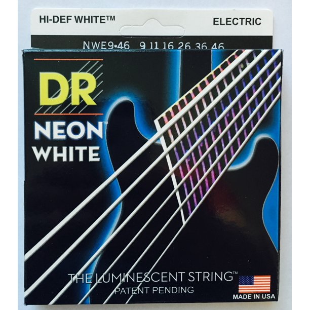 DR Strings K3 NEON HiDef White Electric LiteHeavy Guitar Strings