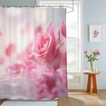 thumbnail image 4 of Shower Curtains for Bathroom, Pink Rose Fantasy Waterproof Fabric Shower Curtain, Elegance Floral Romantic Reflection Decorative Bathroom Curtain for Bathtub, 72"x84", No Hooks Included, 4 of 9