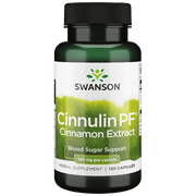 Swanson Cinnulin PF Cinnamon Extract - Herbal Supplement Promoting Blood Sugar Support - Helps Maintain Glucose Levels Already Within the Normal Range - (120 Capsules, 150mg Each)